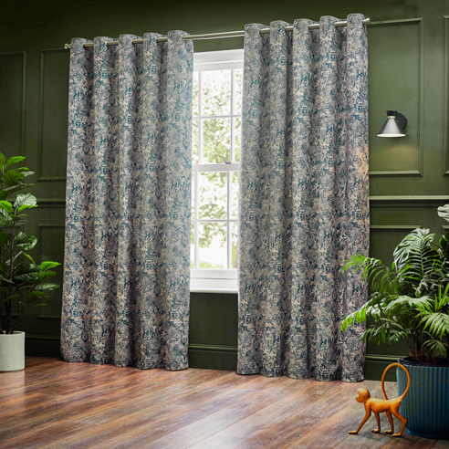 Bengal Eyelet, Wedgewood - Ready Made Curtains - Image 3